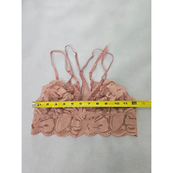 Aerie Pink Whimsy Romantic Boudoir Bridal Cottage Lingerie Lace Bralette Small - Image 5