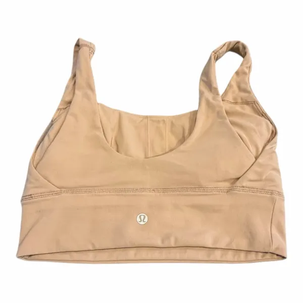 Lululemon Align High Neck Bra C/D Cup‎ Size 6 Warm Neutral Nulu Yoga Crop Top - Image 2