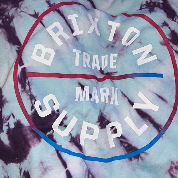 BRIXTON🦎 Oath Oversized Tie Dye Womens Tee🌵 Purple Size L - Image 4