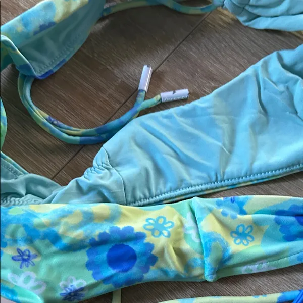 Blackbough Floral Blue and Yellow Bikini Bottom - Image 6