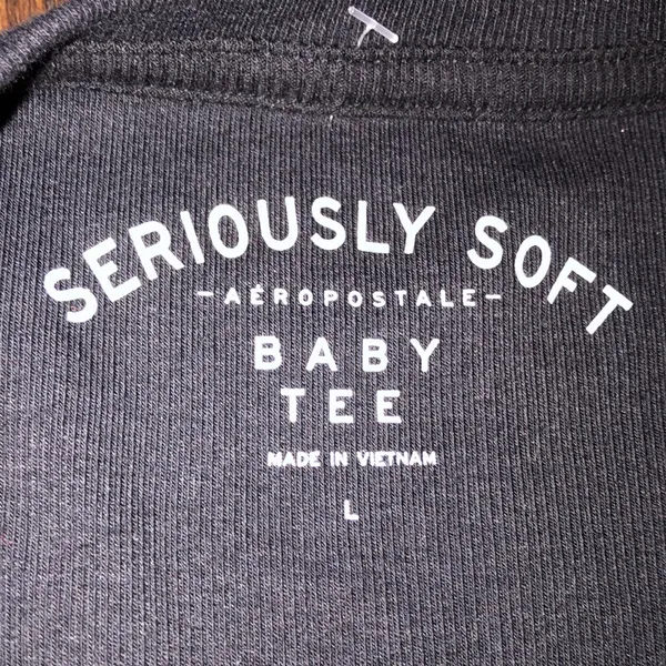 AEROPOSTALE baby tee Austin Texas graphic T-shirt cropped size large - Image 5