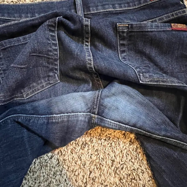 7 For‎ All Mankind High Waist Bootcut Jean Dark Wash Blue Denim USA 31x31.5 - Image 5