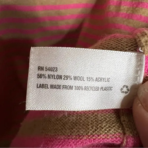 GAP Pink/Tan Bella Circle H Novelty Striped Sweater‎ - Image 7