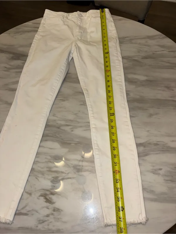 Sam Edelman Stiletto High Rise Skinny Ankle White Jeans - Image 2