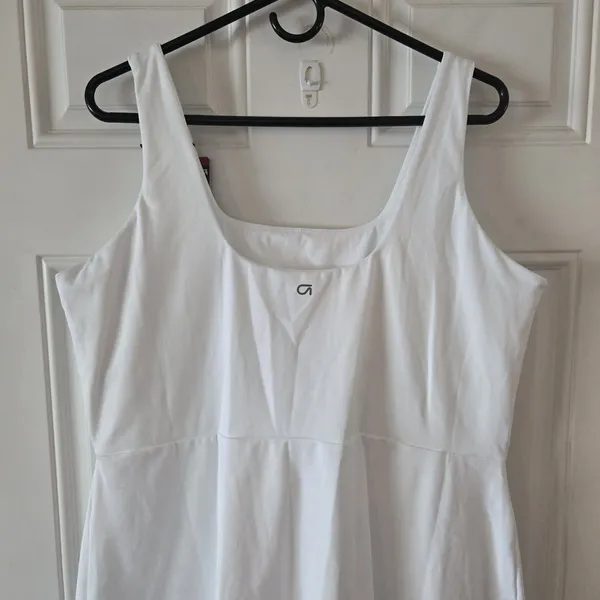 GapFit Active Tank Dress Women XL White NWT Tennis Golf Pickleball Workout Skort - Image 5