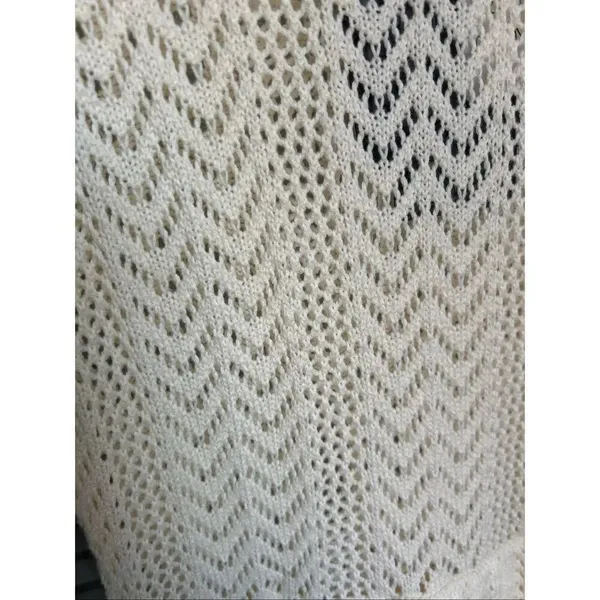 NWT Cynthia Rowley Pointelle Knit Peplum Sweater Dress Cream Size M - Image 16