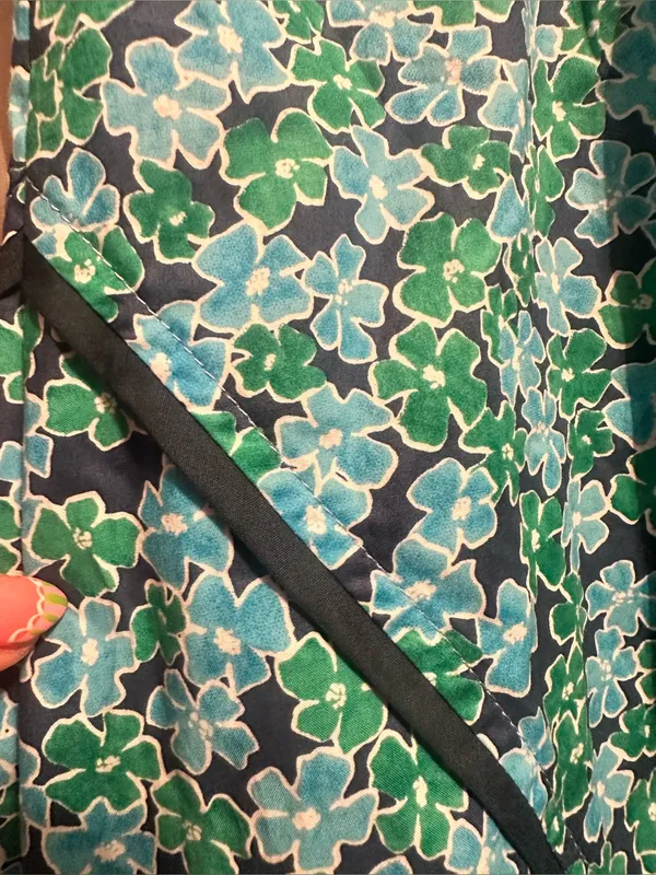 Entro Blue Floral Puff-Sleeve Maxi Dress - Image 9