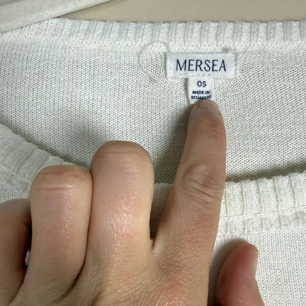Mersea Catalina Traveler Sweater OS Setting Sun Stripes Oversize Lagenlook - Image 4