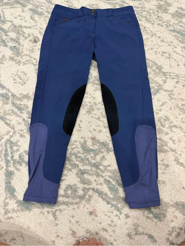 Piper by SmartPak Women’s 28R Navy Knee Patch Riding Breeches - Image 2