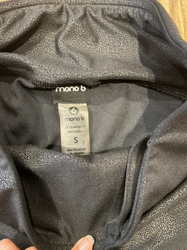 Mono B Black Leather Leggings Size Small - Image 2
