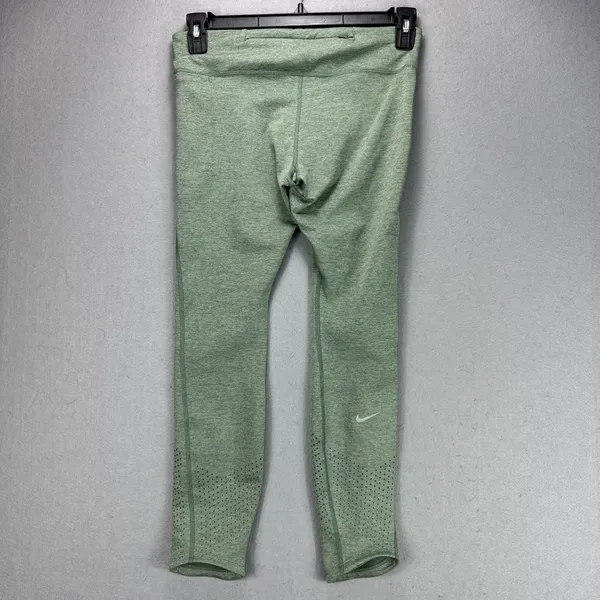 Nike Dri Fit 3/4 Length Compression Tights Pants Women's Large Green Running Gym - Image 2