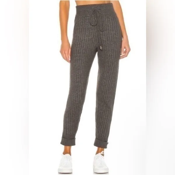 Free People Charcoal Ribbed Jumpsuit - Image 2
