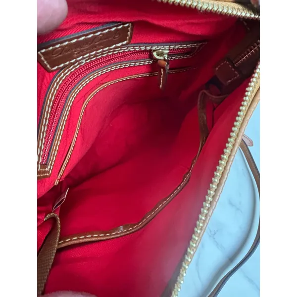 Dooney & Bourke Pebble Grain Crossbody R264CA Caramel Leather - Image 8