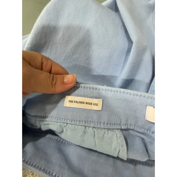 Loft The Palmer Wide Leg Pants Light Blue High Rise Trousers Workwear Size 4 - Image 5