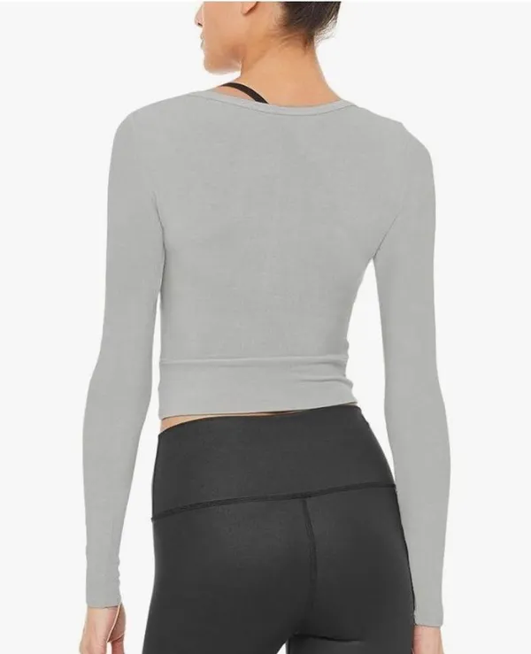 Bestisun Yoga crop top long sleeve. Size medium - Image 2
