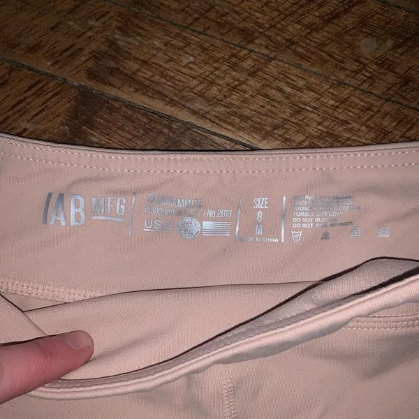 IAB MFA blush pink athletic no ride M workout booty shorts - Image 2