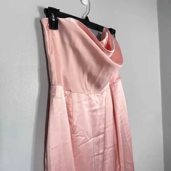 Meshki Alanis Strapless Maxi Dress Gown Cowl Neck Blush Pink Wedding Guest XXL - Image 5