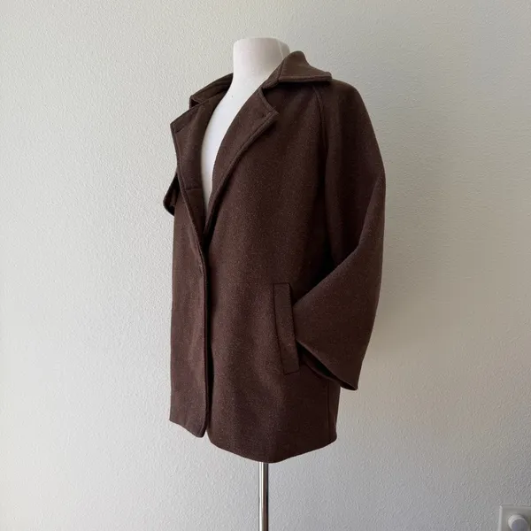 Coffee Brown Womens Coat Blazer Jacket - Image 4