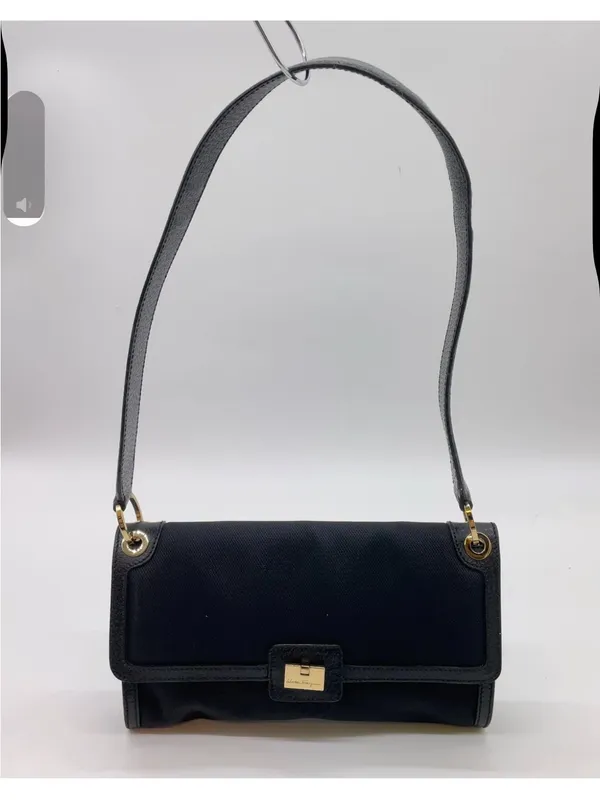 Salvatore Ferragamo Black nylon/leather Shoulder Bag with Gold Hardware - Image 2