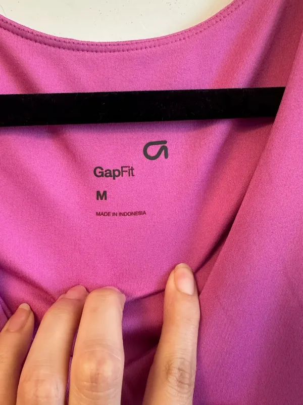 GAP Hot Pink Sleeveless V-Neck Mini Athletic Dress - Image 2