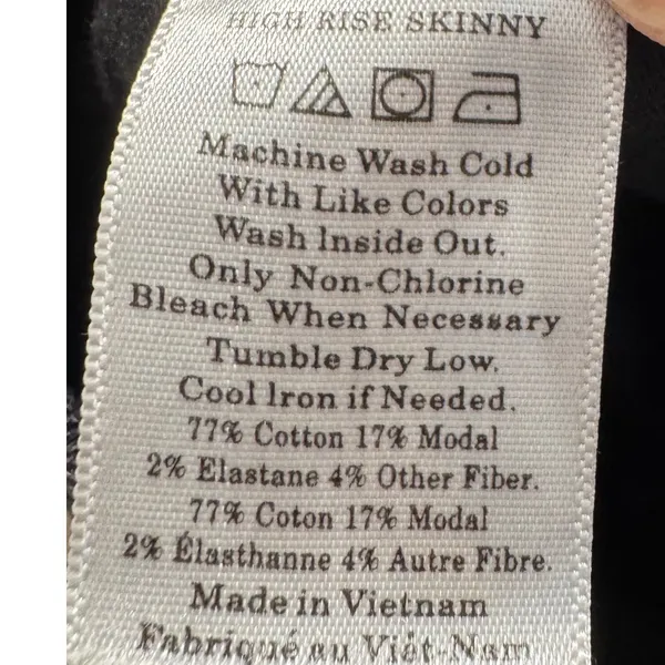 Everlane‎ High Rise Authentic Stretch Black Skinny Jeans Womens 28 Tall - Image 9