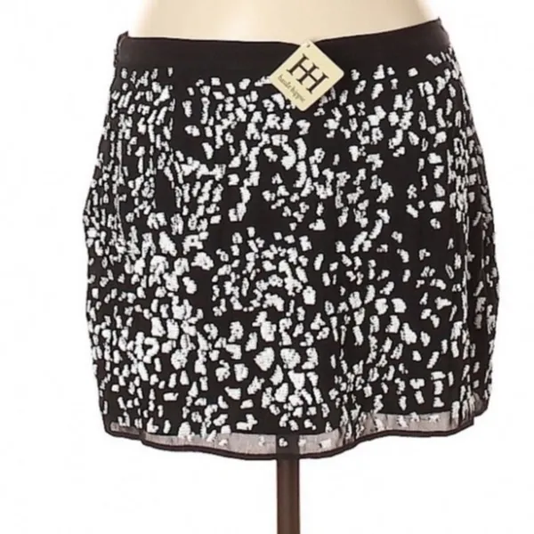 NWT Haute Hippie silk sequined leopard print skirt‎ - Image 2