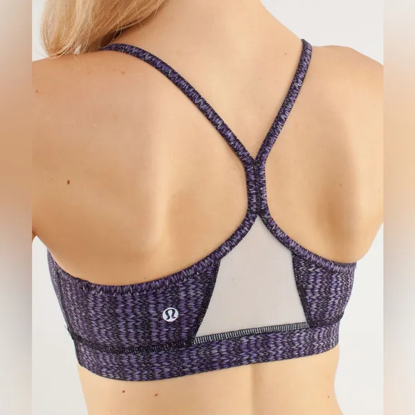 Lululemon Flow Y Sports Bra. Size: 6. Color: Ziggy Wee Purple. - Image 2