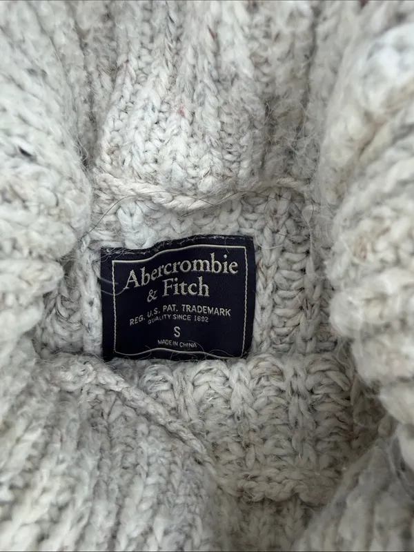 Abercrombie & Fitch Heather Light Gray Turtleneck Sweater - Image 2