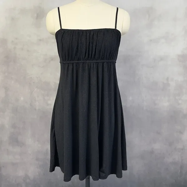 Y2K Babydoll Mini Dress Womens Medium‎ Sparkly Flowy Party Ballet Fairy Grunge - Image 13