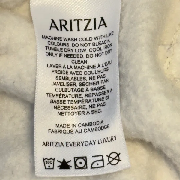 598 | Aritzia Sweatfleece Mega Fit‎ Cargo Mini Skirt Heathered Oatmeal XS - Image 7