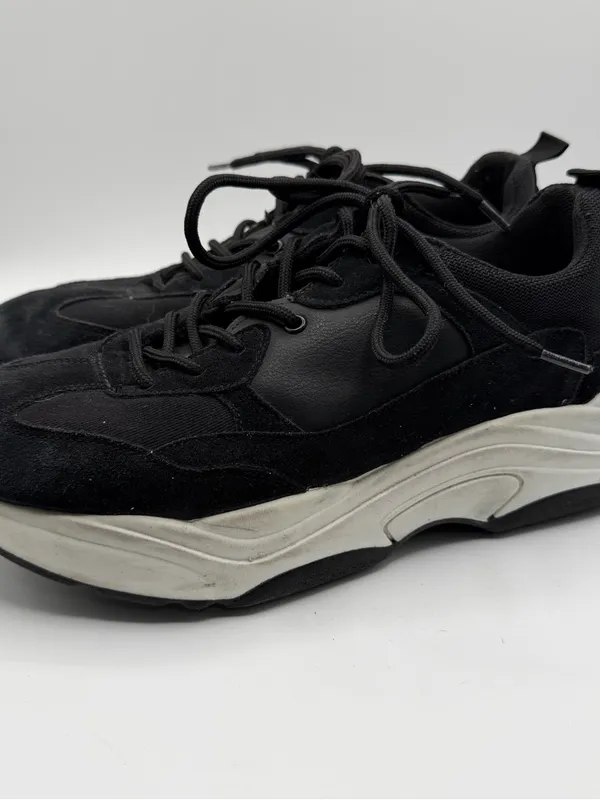 Topshop Ciara Chunky Dad Sneakers Black EU 41 Made Italy Y2K Platform - Image 3