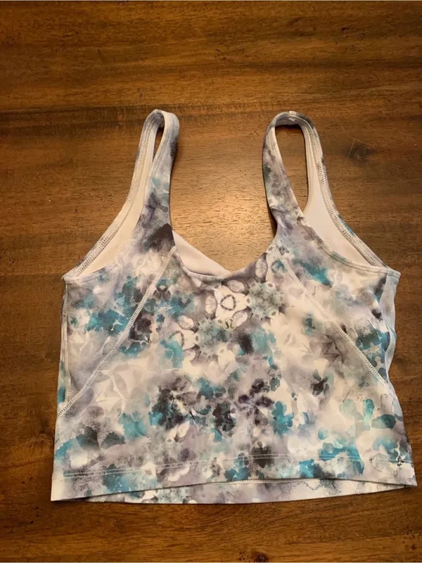 Lululemon Align Tank Top 4 Kaleidofloral Multi Gray Blue - Image 2