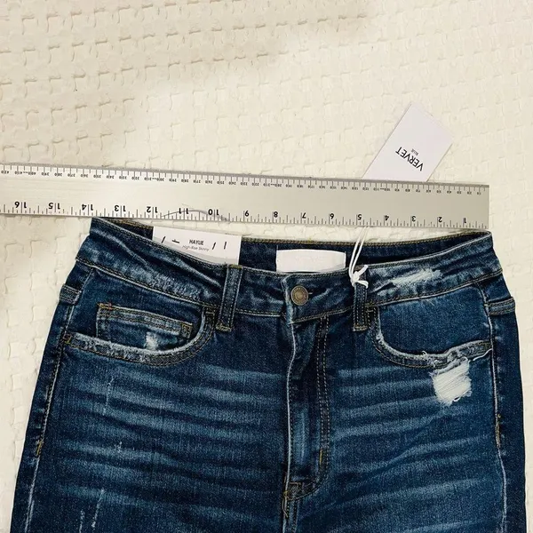 Vervet Haylie Women's Blue Denim Jeans NWT- Size 29 Distressed New #163 - Image 8