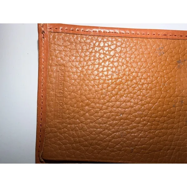 Dooney & Bourke‎ Tan Pebbled Leather Dillen Continental Wallet Clutch Trifold L - Image 7