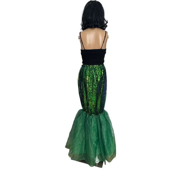 FUNNA Green Sequin Mermaid Tail Costume Maxi Skirt NWT XL - Image 16