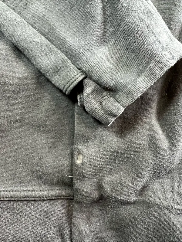 Nike Black Full Zip Hoodie Women’s XL Distressed Worn - Image 6