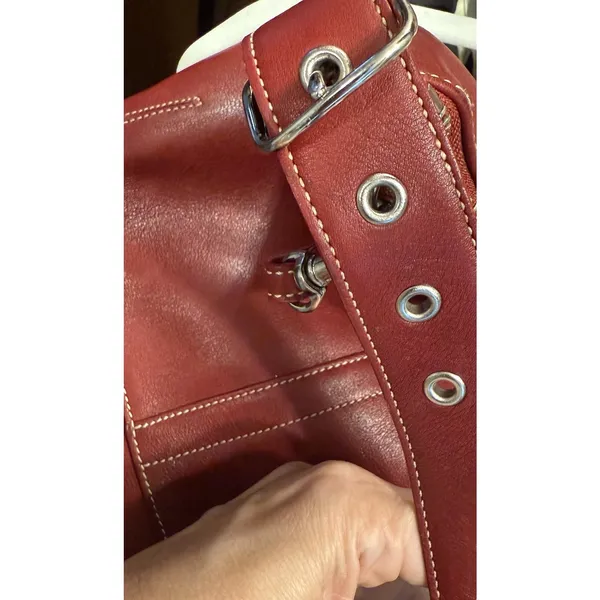 VTG Coach Slim Legacy‎ Shoulder Bag Purse Red Leather 9326 Pristine Inside EUC - Image 5