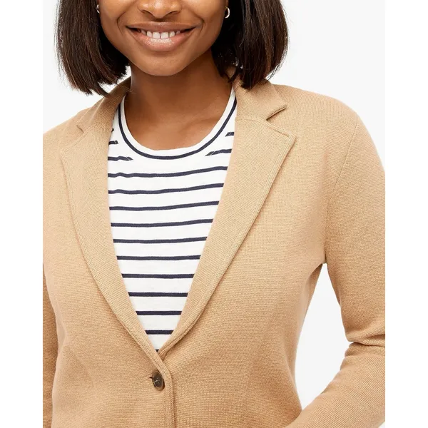 J Crew Sweater Blazer Cotton Gray Size S - Image 4
