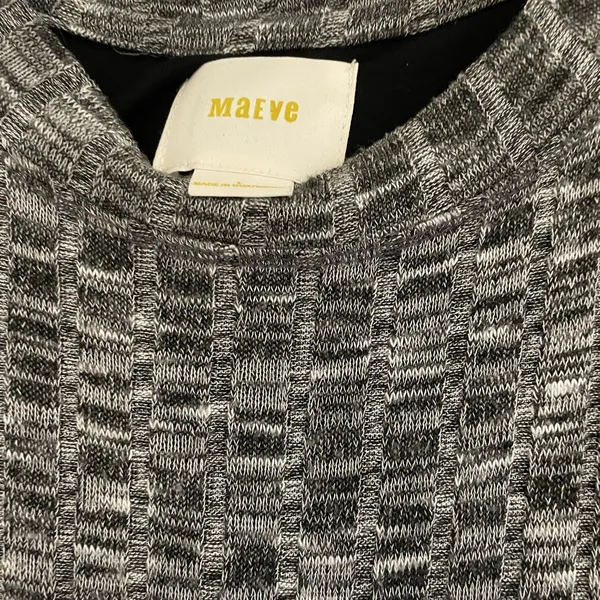Maeve Pull On Gray Pixelated Texture Sleeveless Swing Dress, Women's Size Large - Image 3