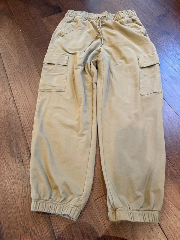 Athleta Cascade Cargo Terry Jogger in Green Size Medium - C4-085 - Image 4