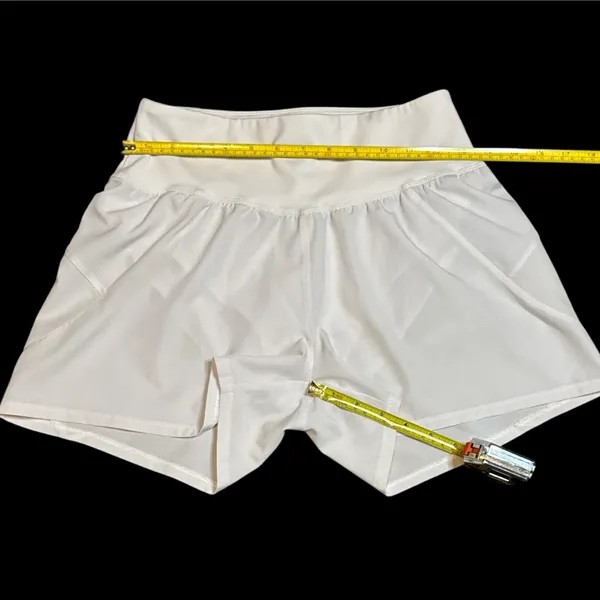 Kinesis‎ White Athletic Running Shorts W/Zipper Pocket 3.5” Inseam Small Active - Image 2
