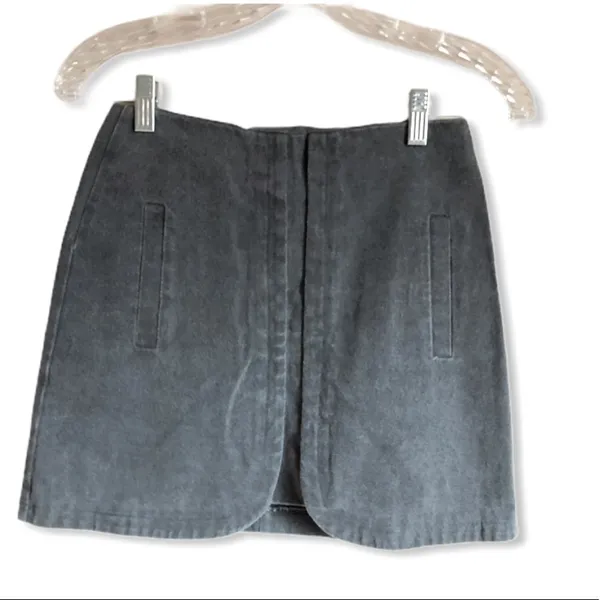 Catwalk Gray Denim‎ Mini Skirt - Image 2