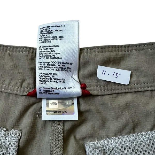 11-15 The North Face Beige Outdoor Breathable Cargo Shorts Women Size 6 - Image 7