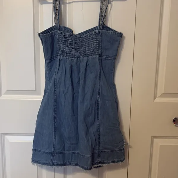 Denim mini dress Blue Size 8 - Image 2