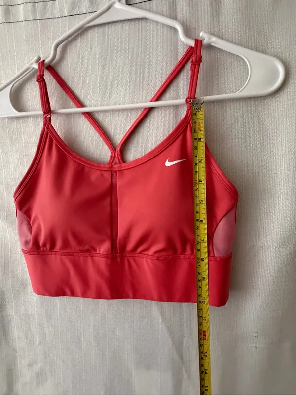Nike Sports Bra Women’s Size M Orange Dri-FIT Crisscross Strappy(A596) - Image 5