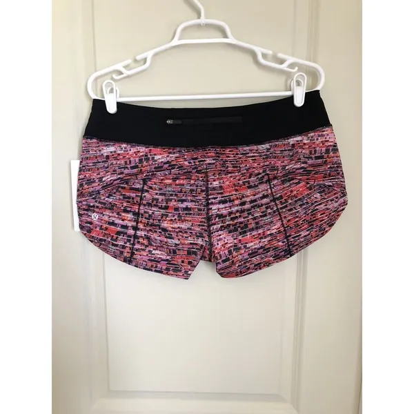 Lululemon Speed Up Short 2.5" - Sz 8, Flash Peat‎ Orange Black FPOM/BLK - Image 2