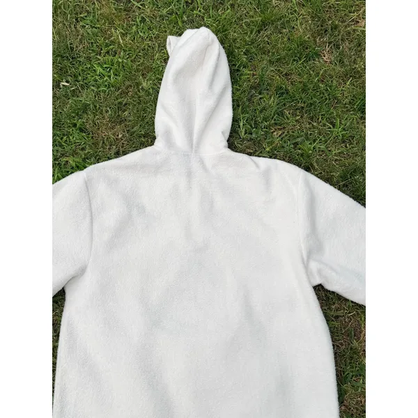 Disney Eeyore Womens Medium Cream Fleece 1/4 Zip Hoodie Winnie the Pooh Pullover - Image 11
