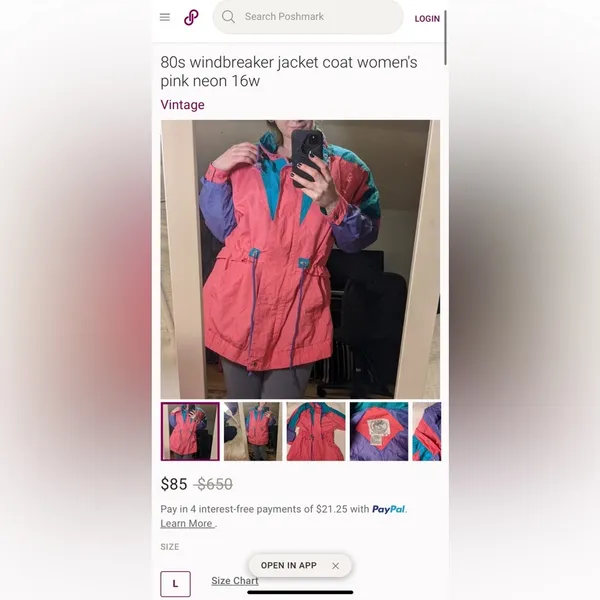 Vintage 80s 90s Pink Purple Women's Jacket wind proof streetwear barbiecore - Image 16