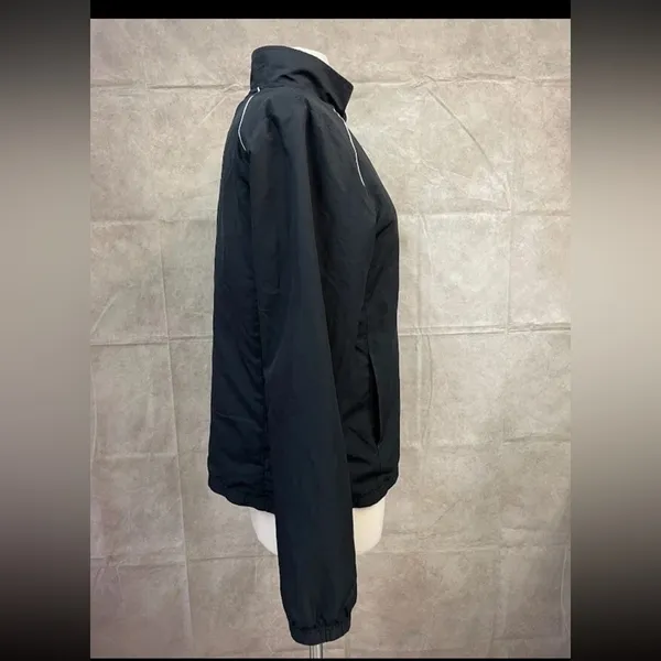 Reebok Women's Black Track Jacket Full Zip Sporty VTG Style L - Image 10