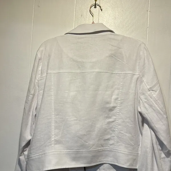 NWT DKNY Linen moto style jacket‎ size L - Image 4